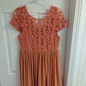Judith March Orange Dress